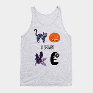 LOVE Word HALLOWEEN PACK 5 STICKERS Tank Top